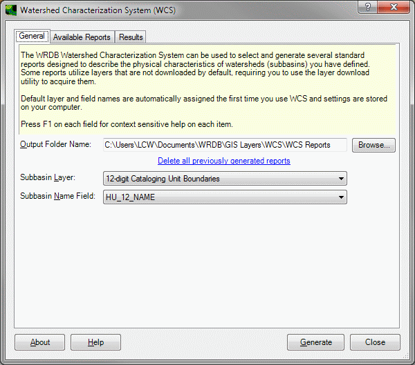 Watershed Characterization System (WCS)